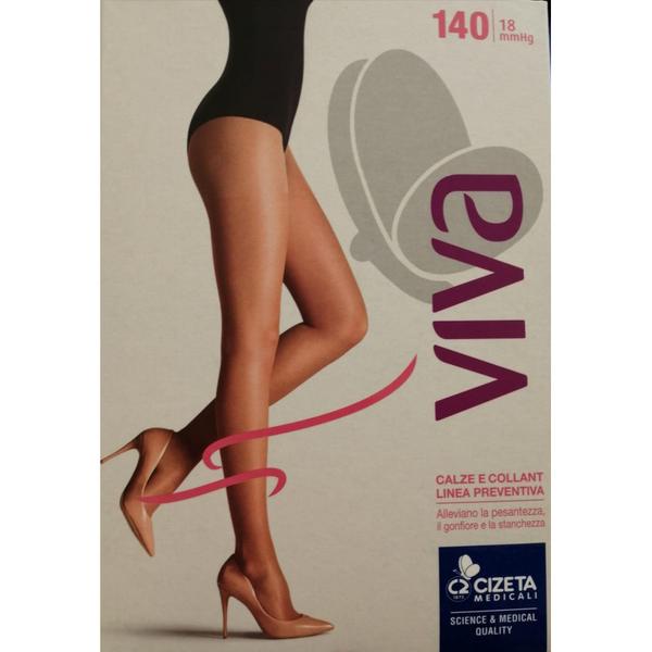 Viva 140 AT collant a rete nero 3 - calza contenitiva 140 denari