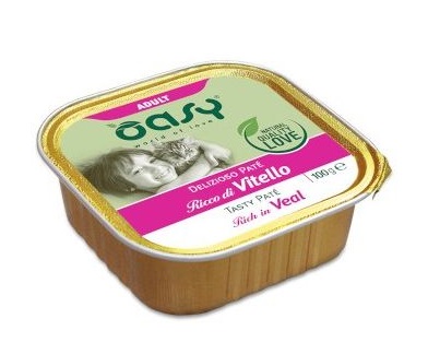 Oasy Gatto Delizioso Pate' Adulto Vitello 100 Gr
