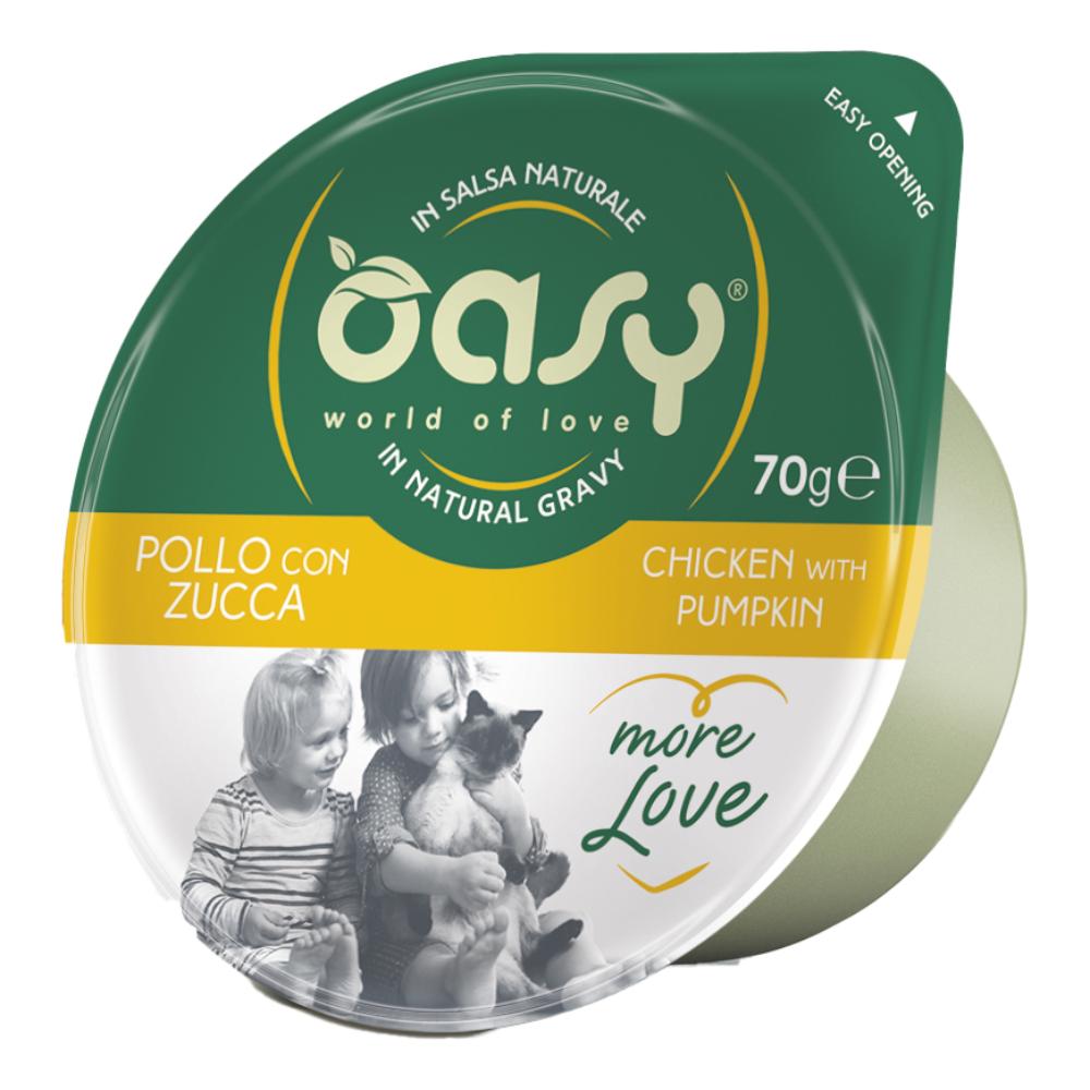 Oasy Gatto More Love In Cup Adulto Pollo &amp; Zucca 70 Gr — confronto prezzi