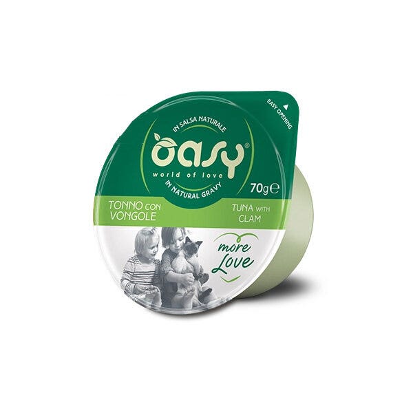 Oasy Gatto More Love In Cup Adulto Tonno &amp; Vongole 70 Gr — confronto prezzi
