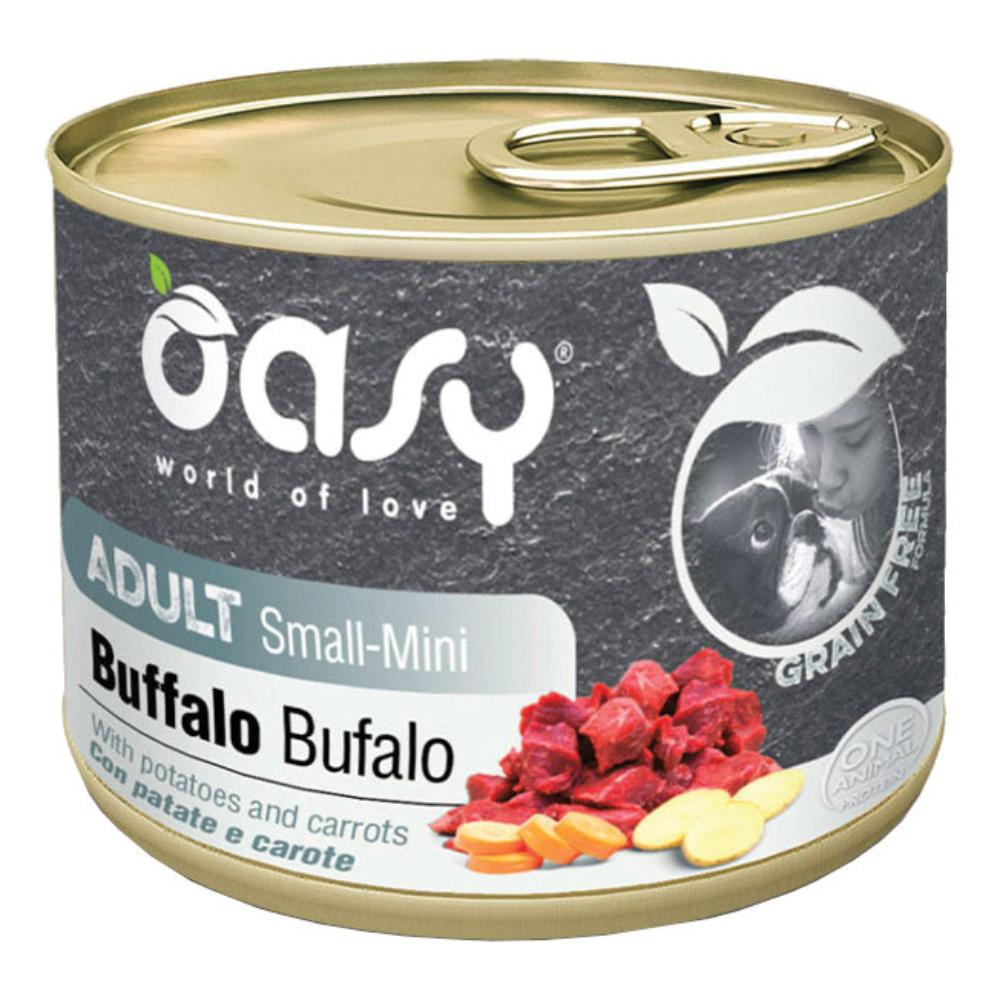 OASY CANE GRAIN FREE SMALL/MINI ADULT BUFALO 200GR (lattina) — confronto prezzi