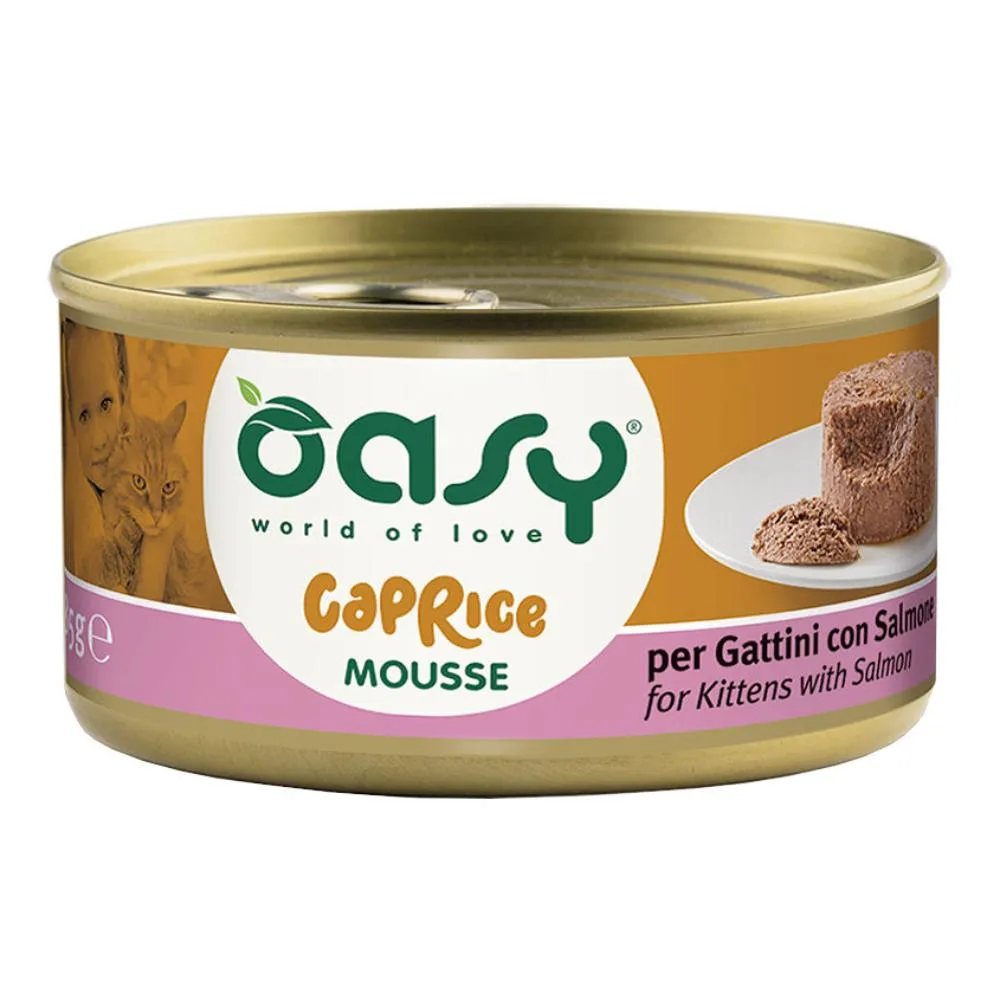 OASY GATTO CAPRICE MOUSSE GATTINI SALMONE 85GR (lattina)