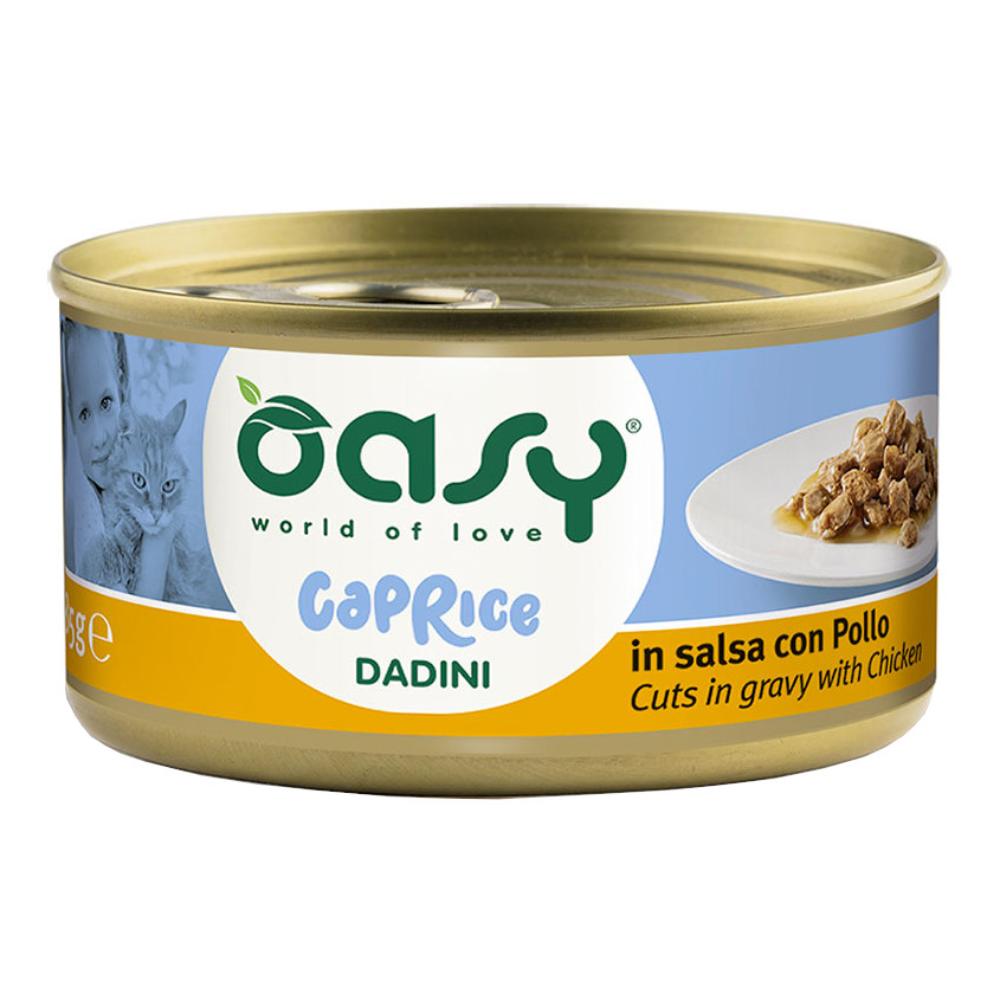 Oasy Gatto Caprice Dadini In Salsa Adulto Pollo 85 Gr — confronto prezzi