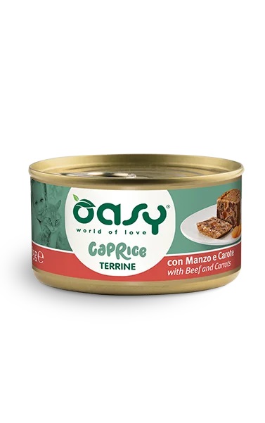 Oasy Gatto Caprice Terrine Adulto Manzo &amp; Carote 85 Gr — confronto prezzi