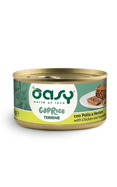 Oasy Gatto Caprice Terrine Adulto Pollo &amp; Verdure 85 Gr — confronto prezzi