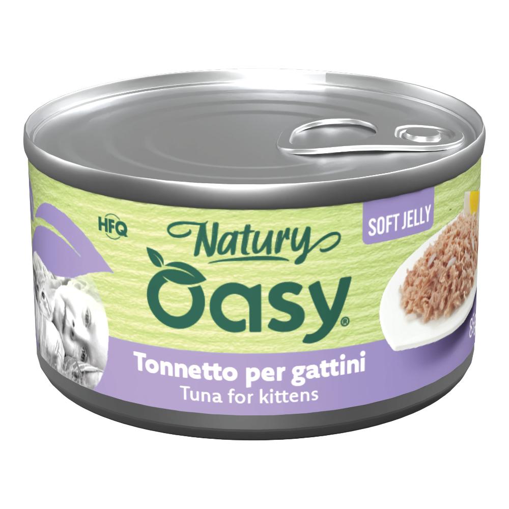 Oasy wet cat natury soft jelly tonnetto per gattini lattina 85 g — confronto prezzi