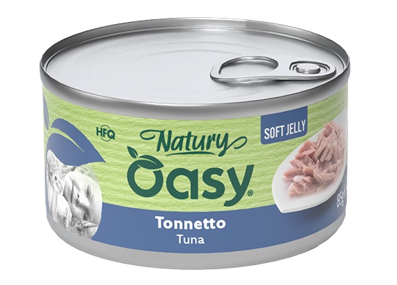 Oasy wet cat natury soft jelly tonnetto lattina 85 g