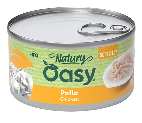 Oasy wet cat natury soft jelly pollo lattina 150 g — confronto prezzi