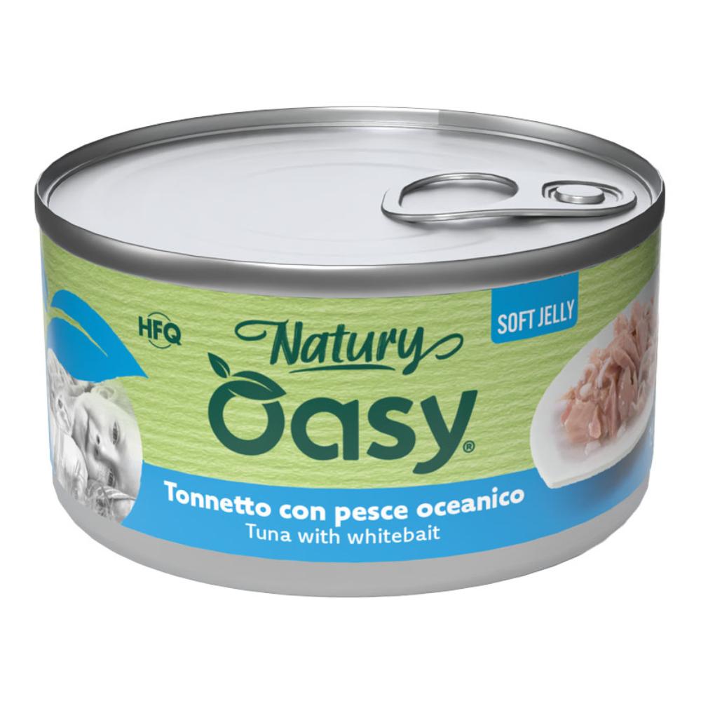 Oasy wet cat natury soft jelly tonnetto con pesce oceanico lattina 150 g — confronto prezzi