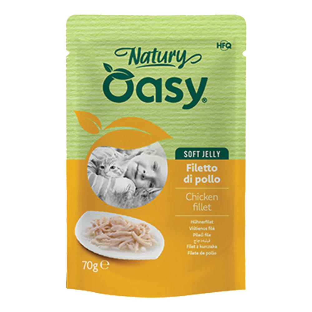 Oasy wet cat natury soft jelly filetto di pollo busta 70 g