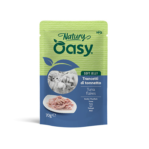 Oasy wet cat natury soft jelly tonnetto busta 70 g — confronto prezzi