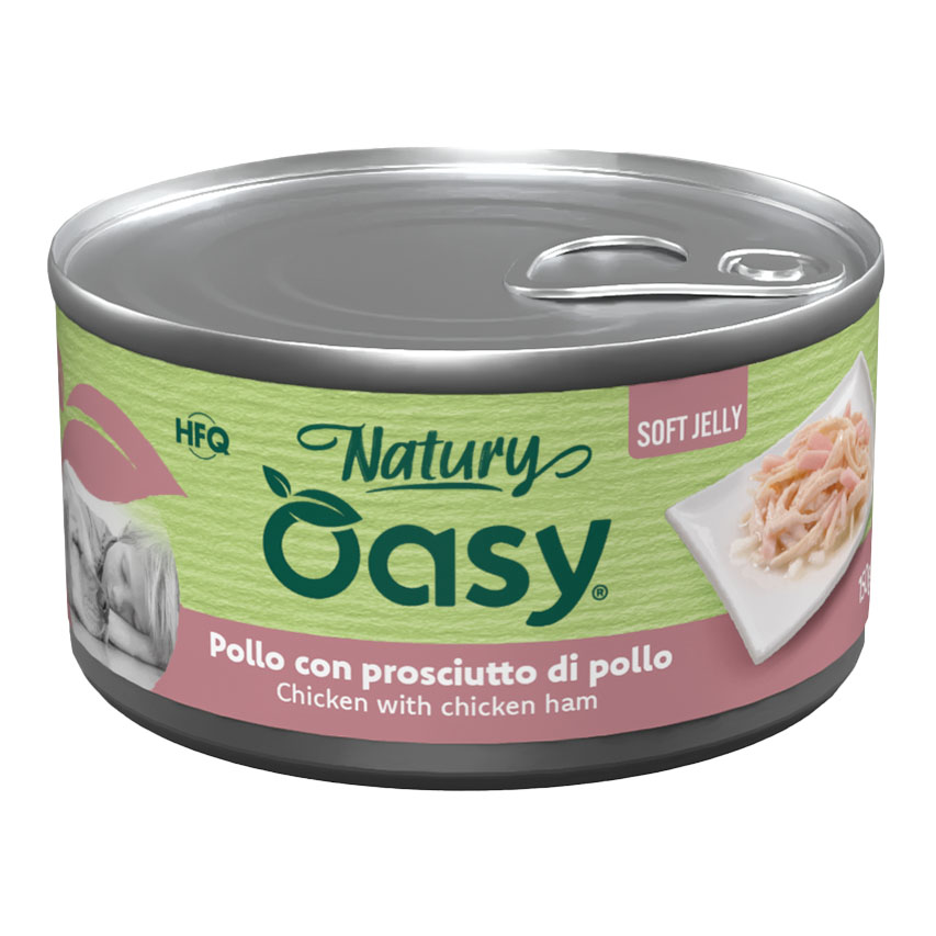 Oasy wet dog natury soft jelly pollo con prosciutto di pollo 150 g — confronto prezzi