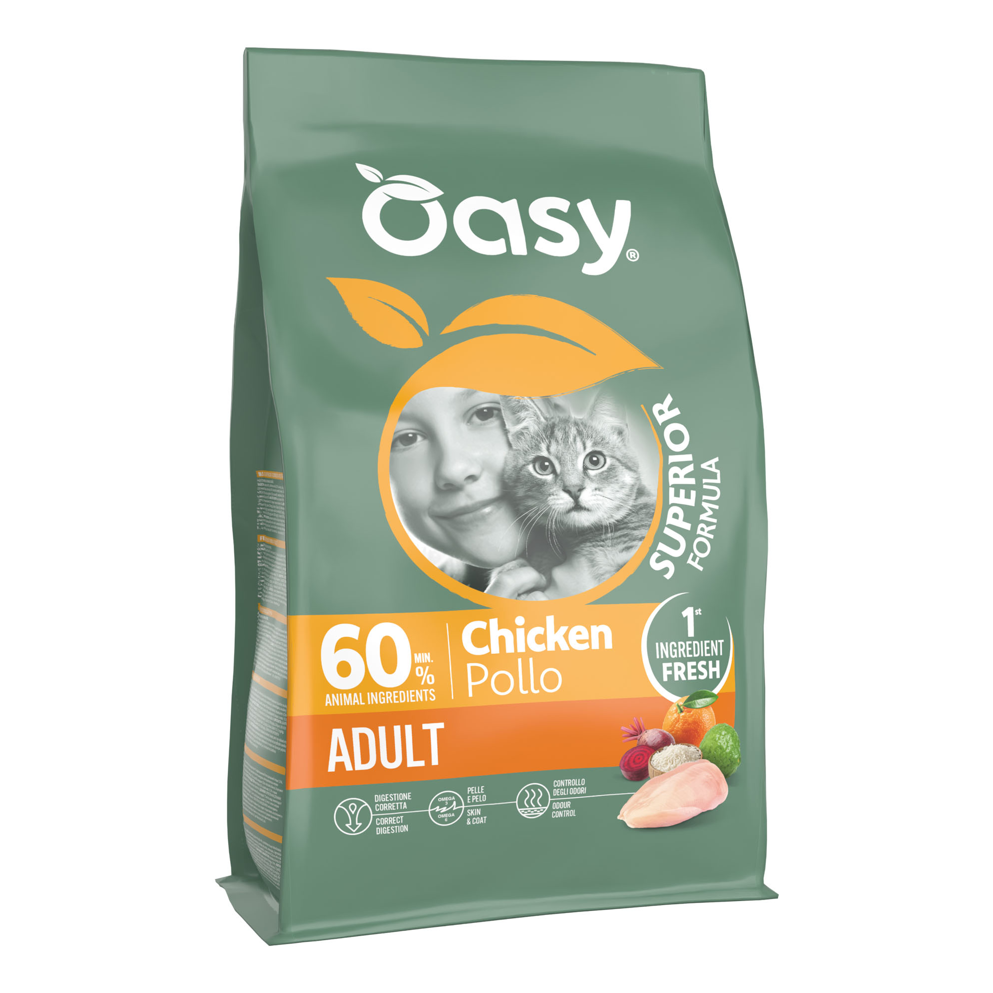 Oasy dry cat superior adult pollo 300 g — confronto prezzi