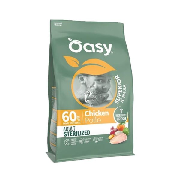 Oasy dry cat superior adult sterilized pollo 300 g — confronto prezzi