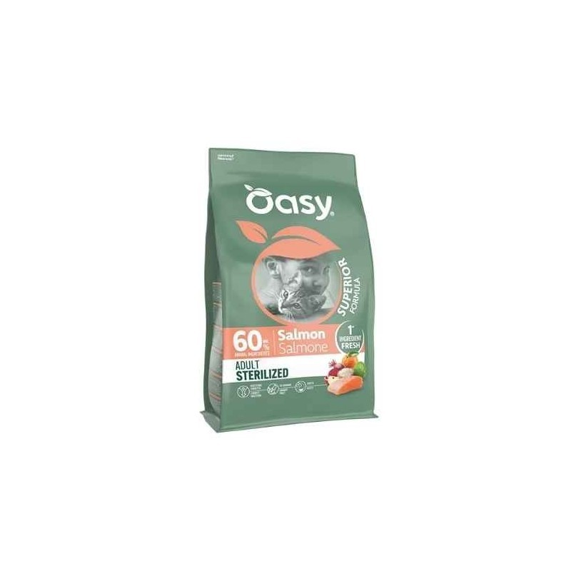 Oasy dry cat superior adult sterilized salmone 300 g