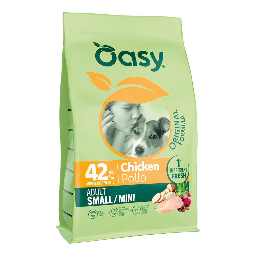 Oasy Original Formula Adulto Small & Mini Crocchette Per Cani Al Pollo 2 Kg