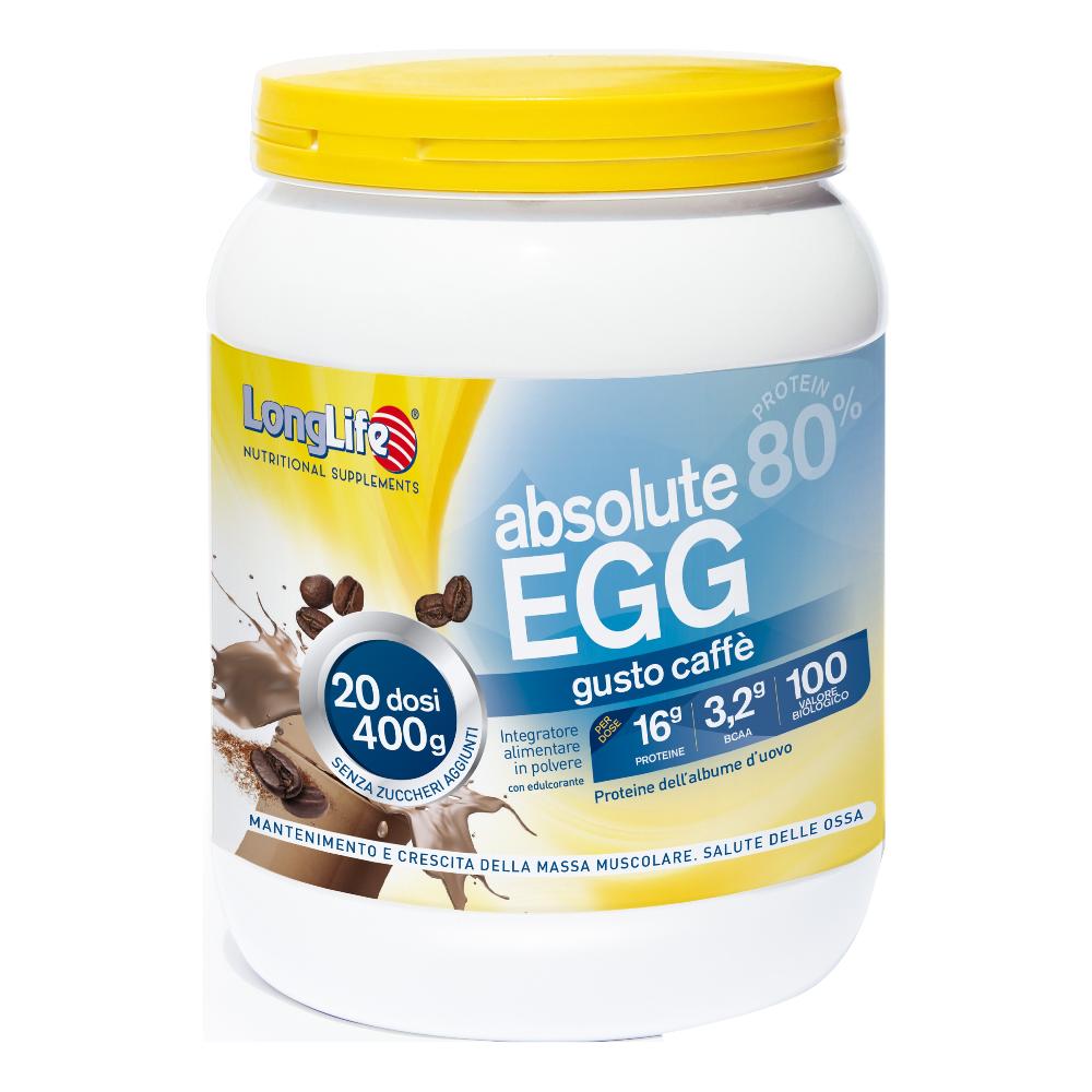LongLife Absolute Egg Caffè Integratore Di Proteine in Polvere 400 g