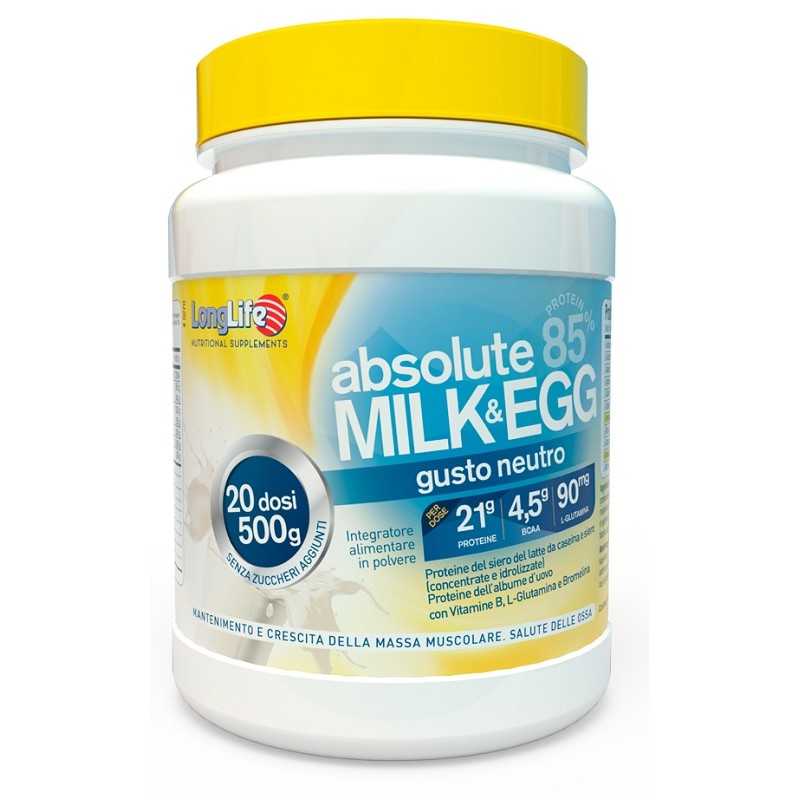 Longlife Absolute Milk&Egg proteine 500g — confronto prezzi