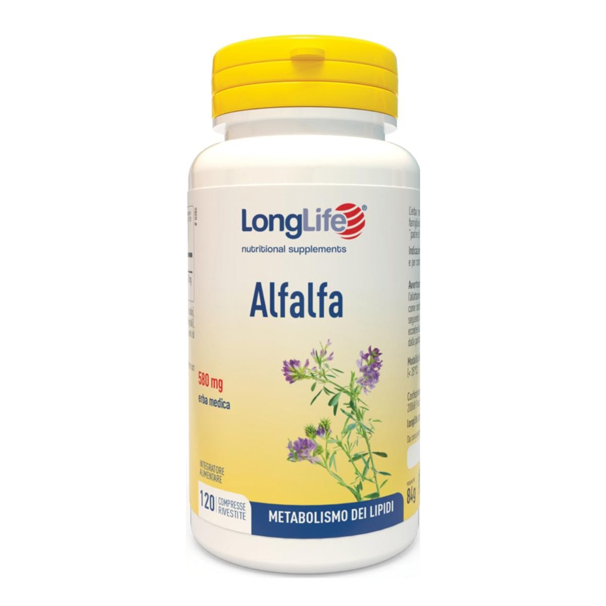 Longlife Alfalfa Integratore Per Il Metabolismo Dei Lipidi E Per La Menopausa 120 Compresse