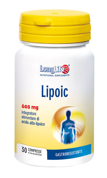LongLife Lipoic 600 mg Integratore Alimentare Acido Alfa-Lipoico 30 Compresse