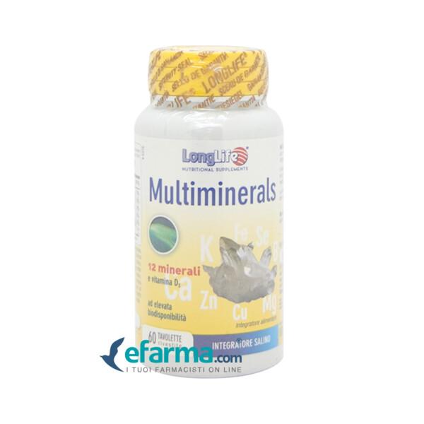 LongLife Multimineral Integratore Sali Minerali 60 Tavolette