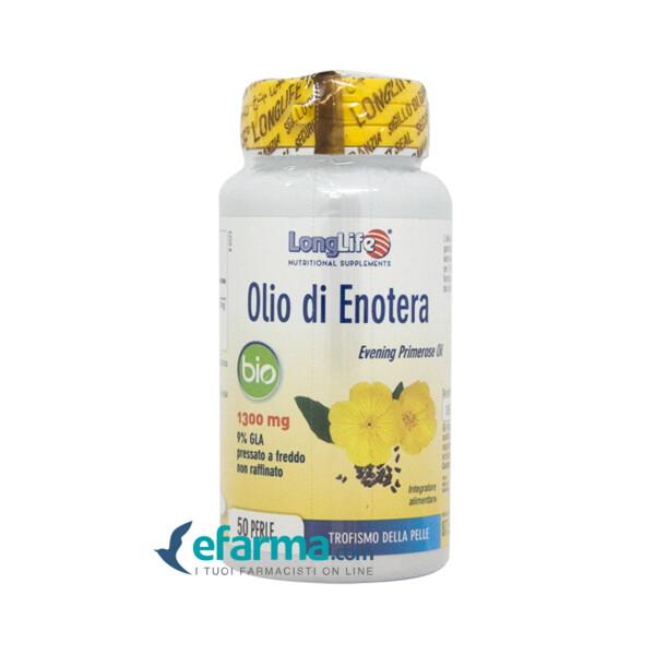 LongLife Olio di Enotera Bio 1300 mg Integratore Trofismo della Pelle 50 Perle — confronto prezzi
