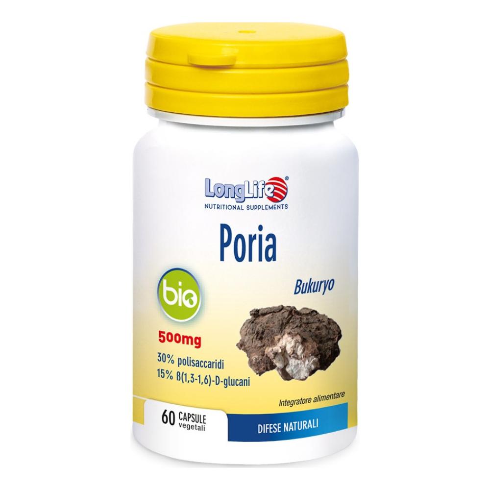 LongLife Poria Bio Integratore Funzionale di Fungo Poria Cocos 60 Capsule