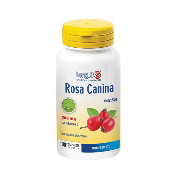 LongLife Rosa Canina Integratore Antiossidante e Supporto Intestinale 100 compresse