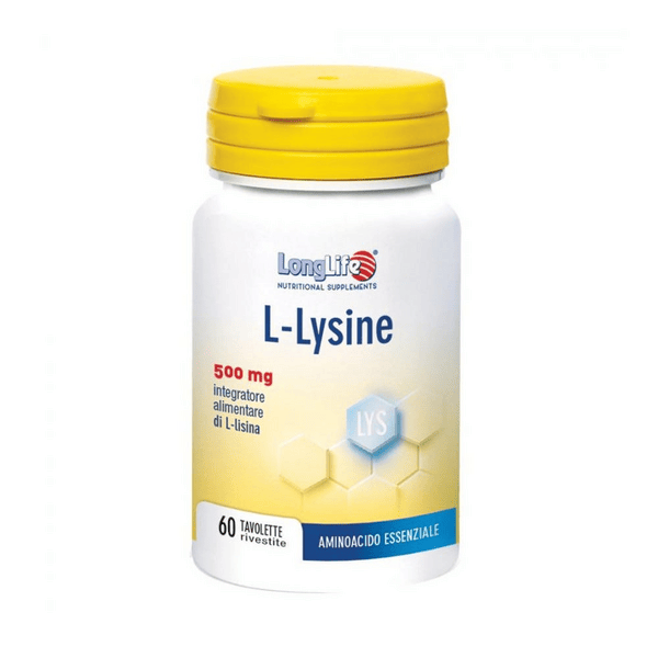 LongLife L-Lysine 500mg Integratore Sintesi Tessuti Connettivi 60 tavolette