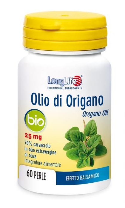 LongLife Olio di Origano Bio Integratore Antiossidante e Intestinale 60 Perle