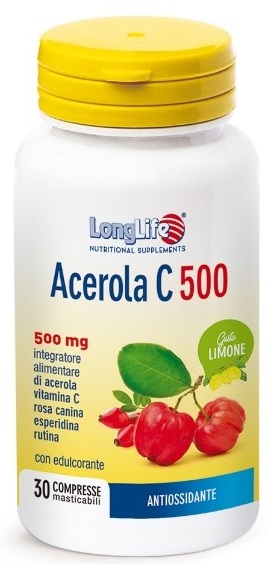 LongLife Acerola C500 Gusto Limone Integratore Vitamina C 60 Tavolette Masticabili — confronto prezzi