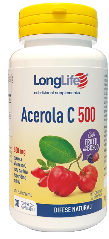 Longlife Acerola C500 Frutti Di Bosco Compresse Masticabili 30 pz