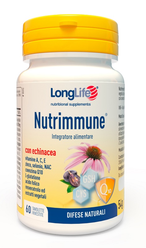 LongLife Nutrimmune Integratore per la Stimolazione del Sistema Immunitario 60 Tavolette