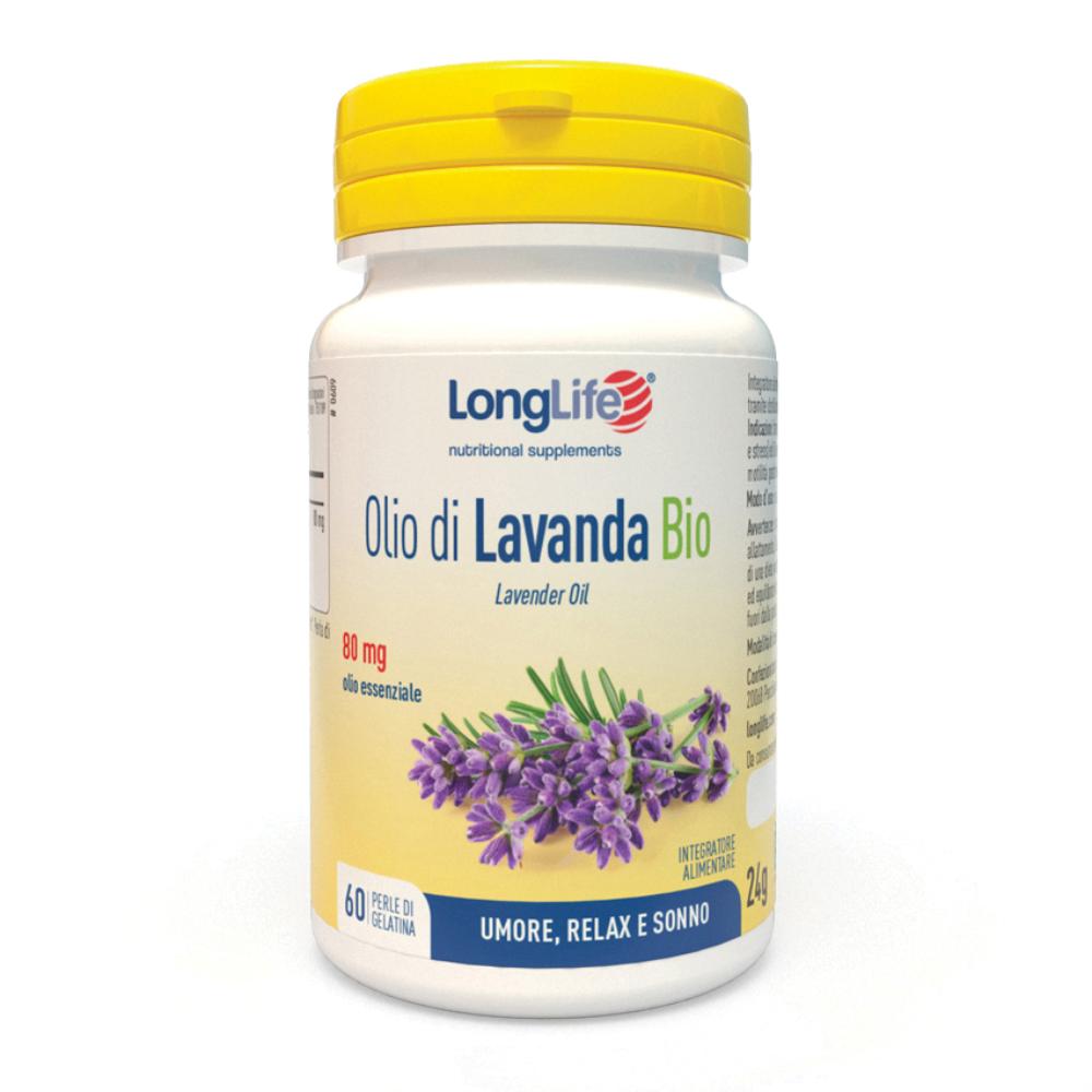 Longlife Olio di Lavanda Bio Integratore per Umore Relax e Sonno 60 Perle