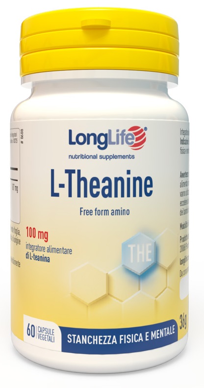 LongLife L-Theanine Integratore Rilassante per Stress e Concentrazione 30 Vegicaps