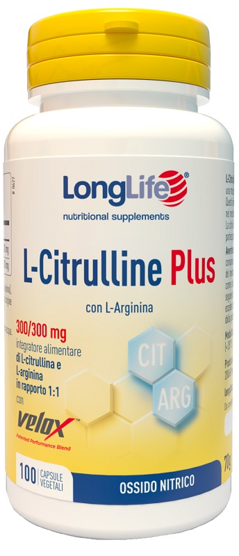 LongLife L-Citrulline Plus Integratore per Circolazione e Massimizzazione Energetica 100 Capsule