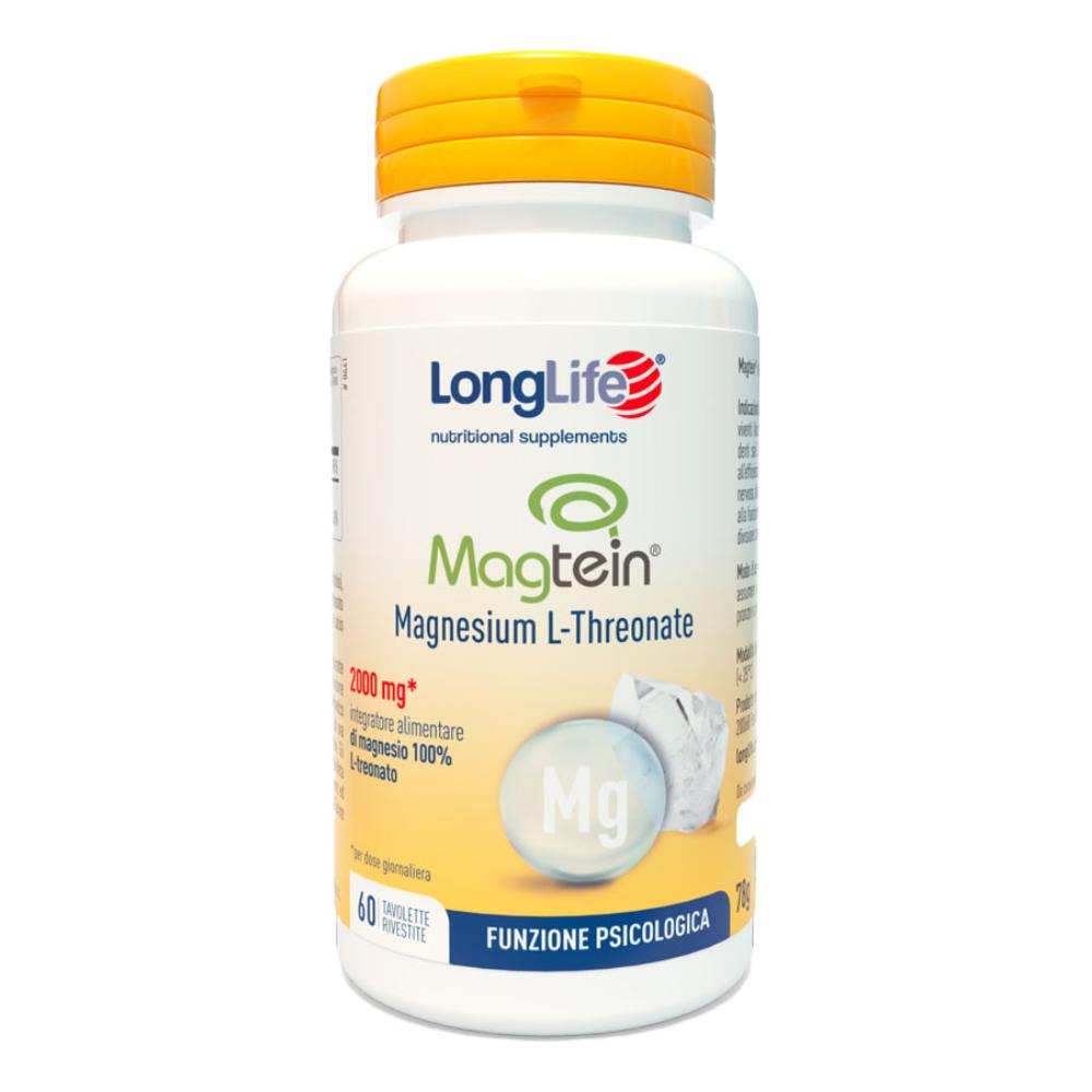 Longlife magtein magnesio l-threonato 60 tavolette rivestite