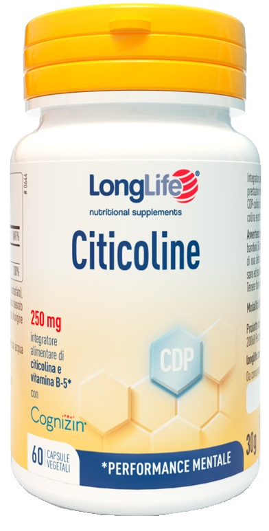 Longlife citicoline 60 capsule vegetali da 500 mg