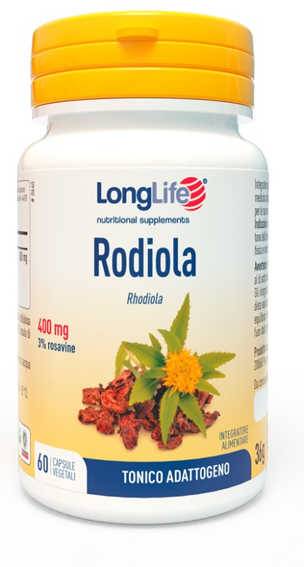 LongLife Rodiola 400 mg Integratore Adattogeno Contro la Stanchezza 60 Capsule