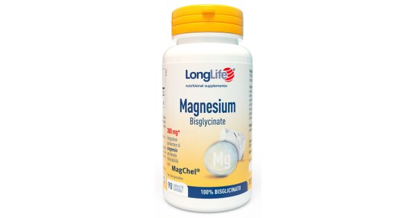 LongLife Magnesium Bisglycinate Integratore contro Stanchezza e Affaticamento Tavolette Divisibili