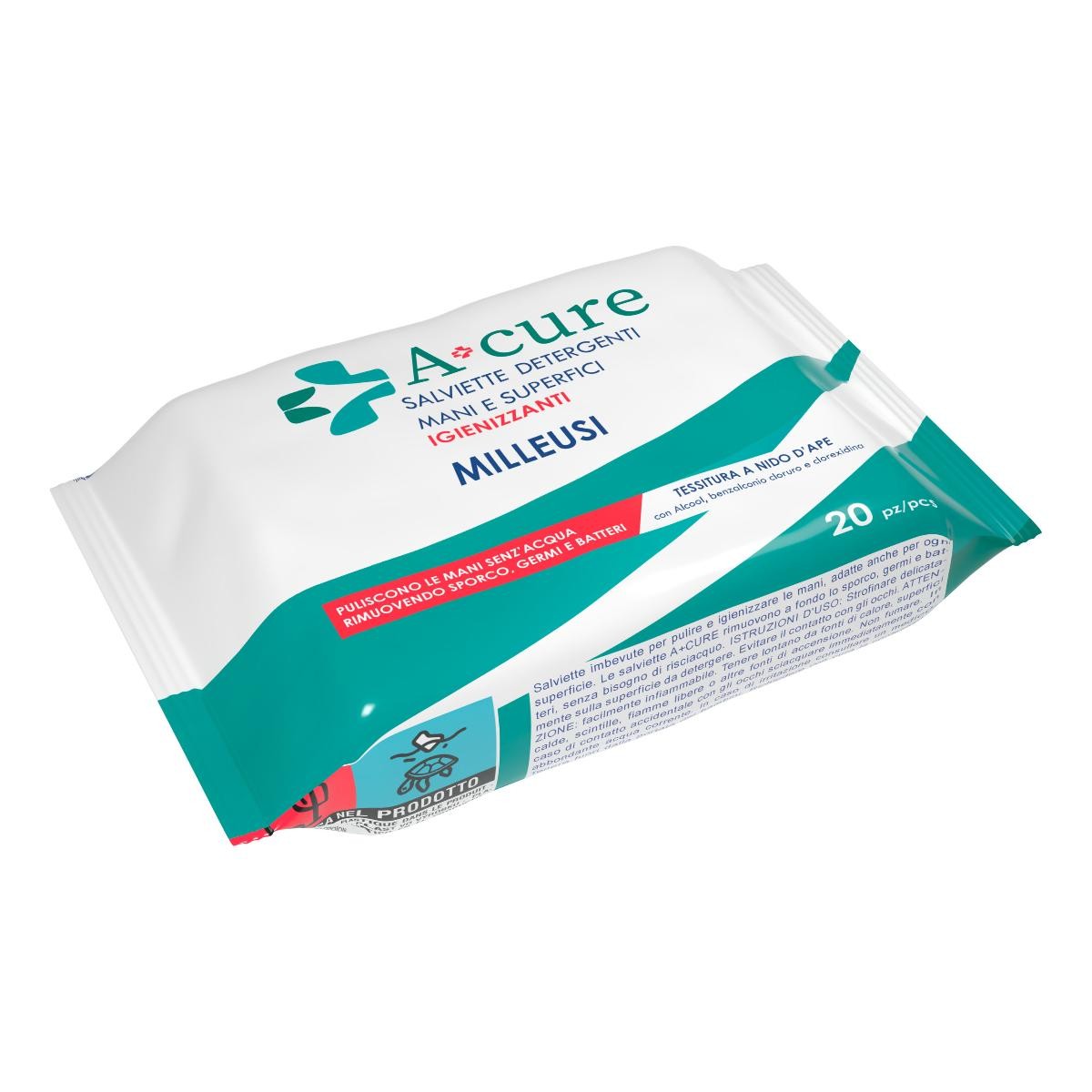 A+cure igienizzante salviettine maxi pocket 20 pezzi — confronto prezzi