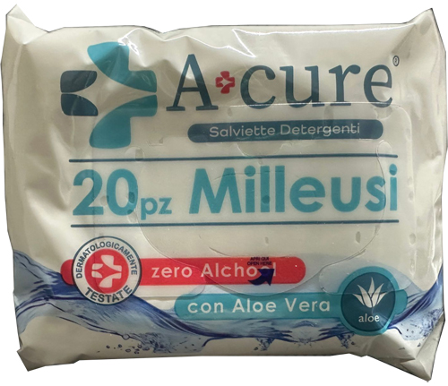 A+cure milleusi salviette detergente aloe 20 pezzi — confronto prezzi