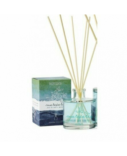 Nasoterapia Diffusore d'Essenza Fior di Sale e Mirto, 200ml - Diffusore per Ambienti con Bastoncini