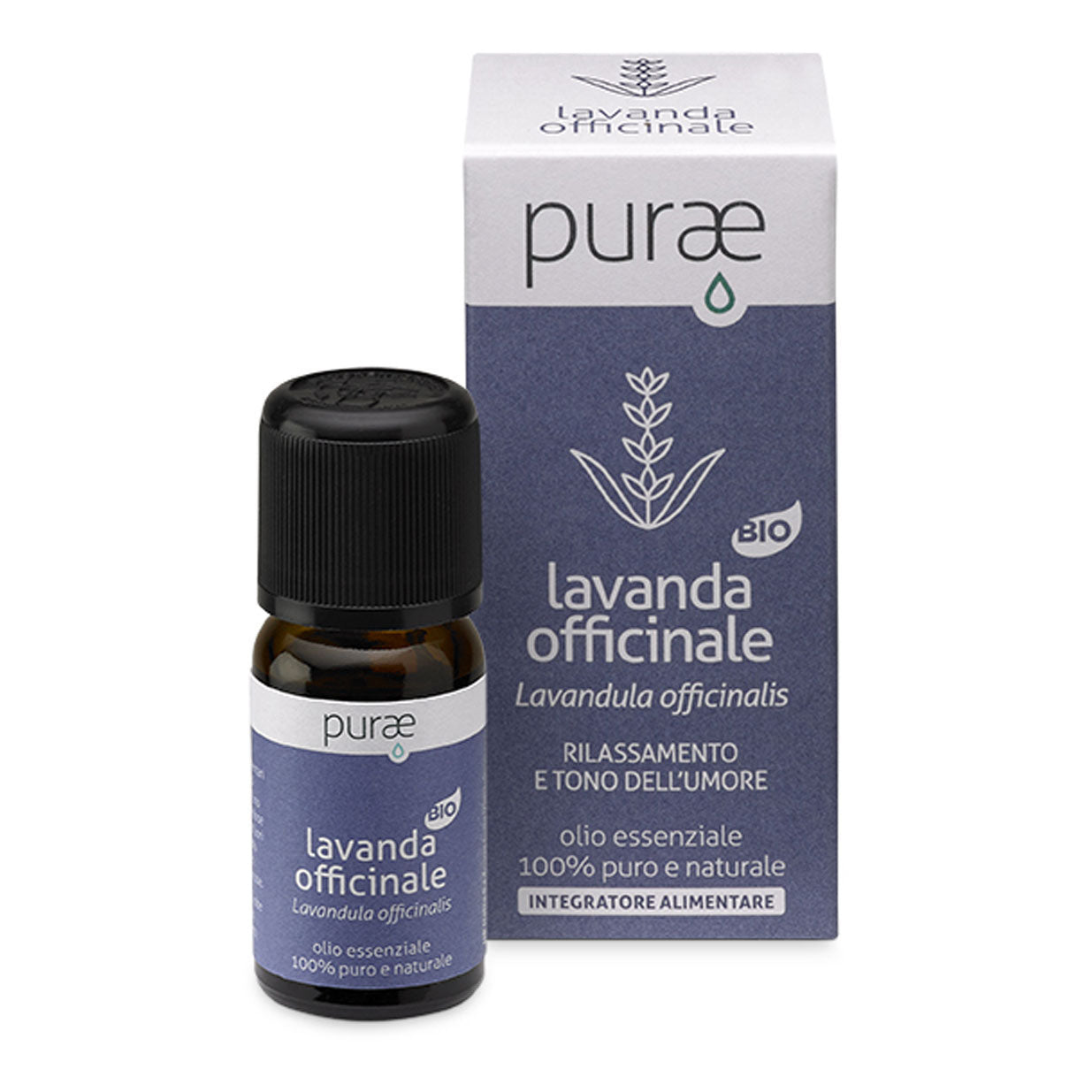 Purae Olio Essenziale - Lavanda Officinale Fiori 100% Puro e Naturale, 10ml