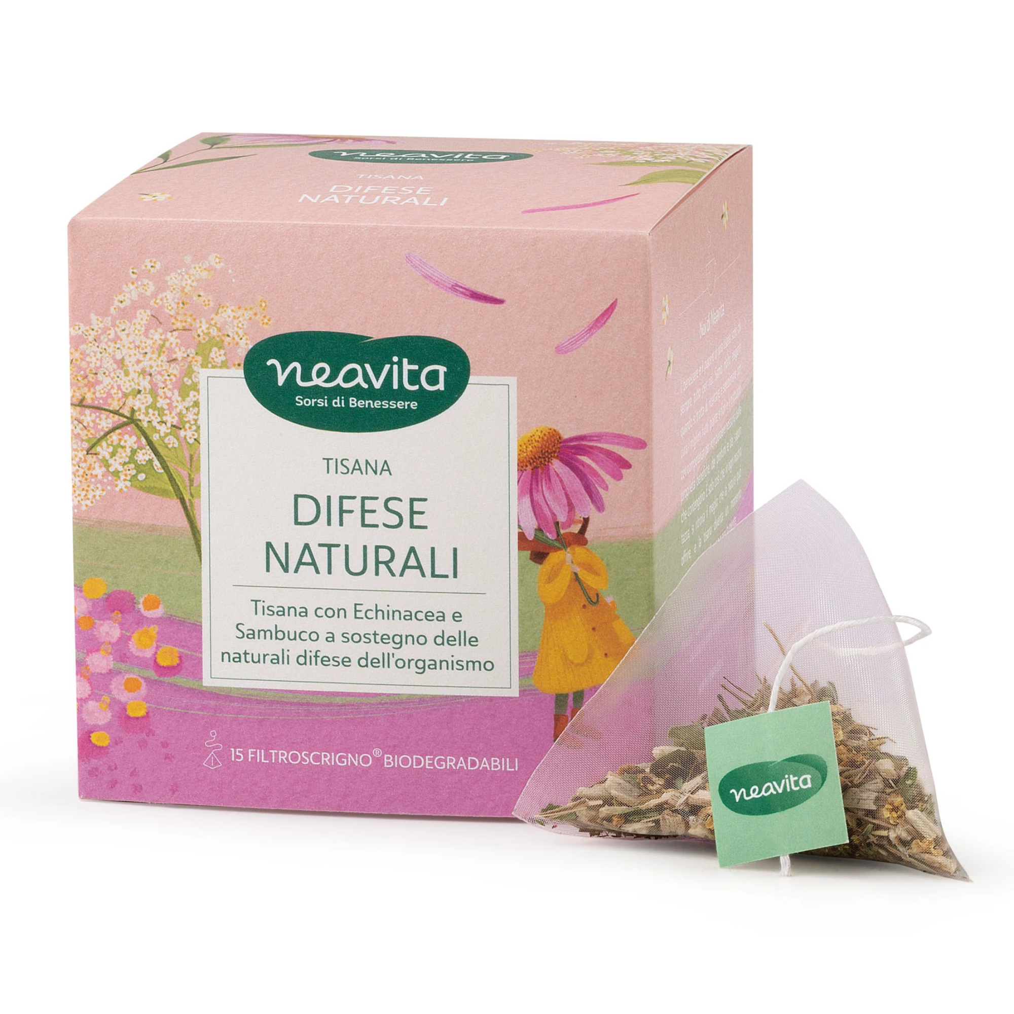 Neavita Difese Naturali Tisana Echinacea e Sambuco, 15 filtroscrigno