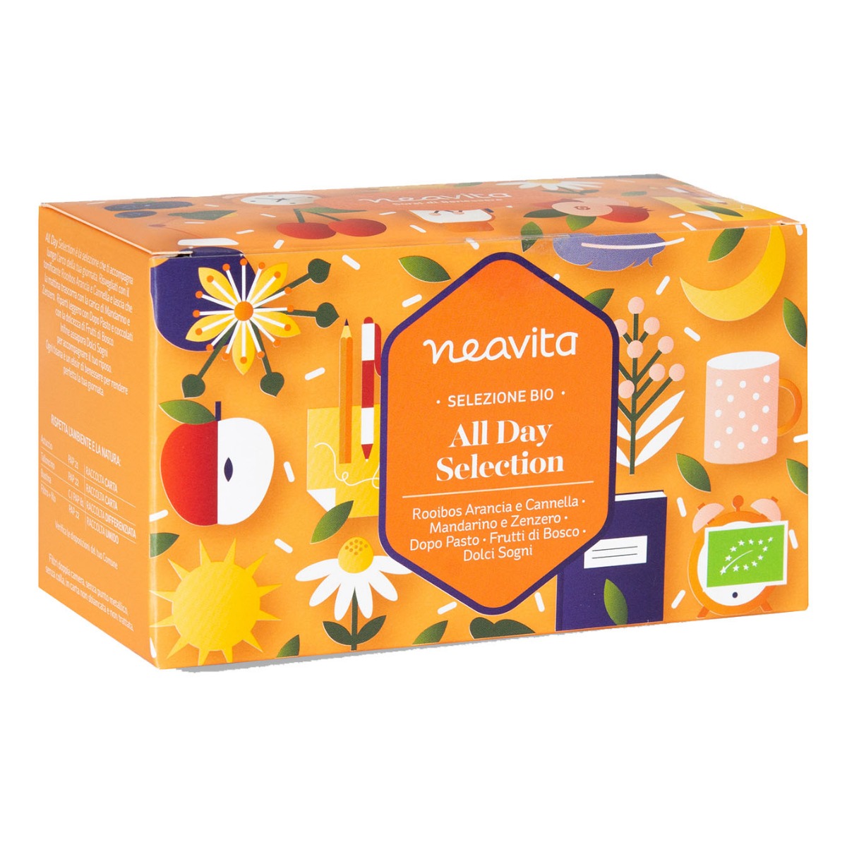 Neavita selezione infusi e tisane bio in filtro all day selection 20 pezzi