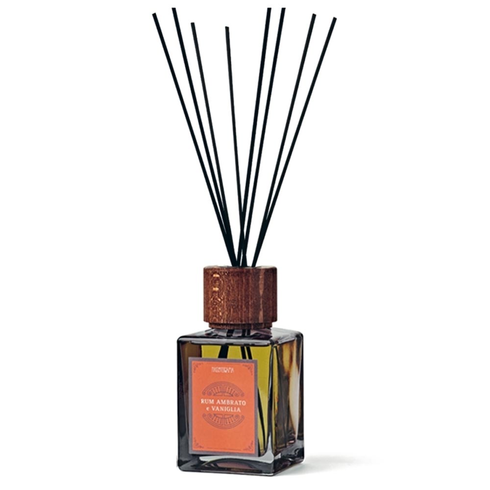 Nasoterapia Diffusore Bastoncini Rum Ambrato e Vaniglia 500ml - Profumatore per Ambienti
