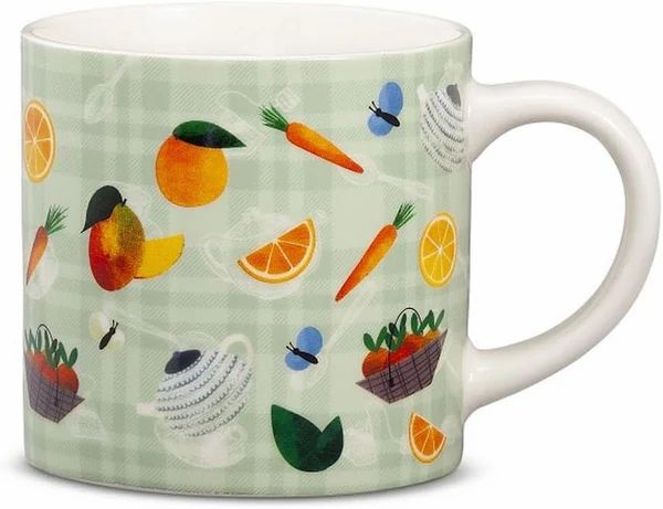 Neavita Happy Fruits - Mug Tazza in Ceramica Verde