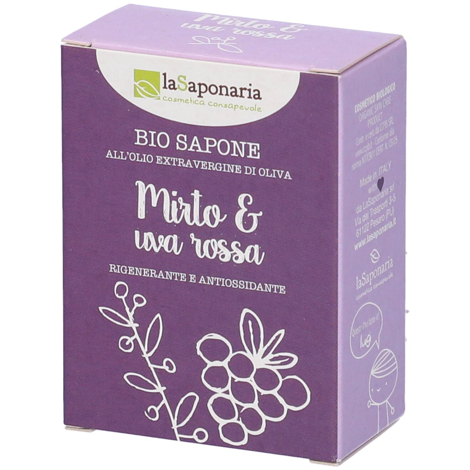 La Saponaria Mirto E Uva Rossa 100 g Sapone