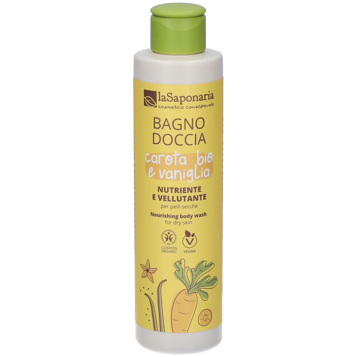 La Saponaria Detergente Corpo Dolce Schiuma Vaniglia e Carota 200 ml Crema — confronto prezzi